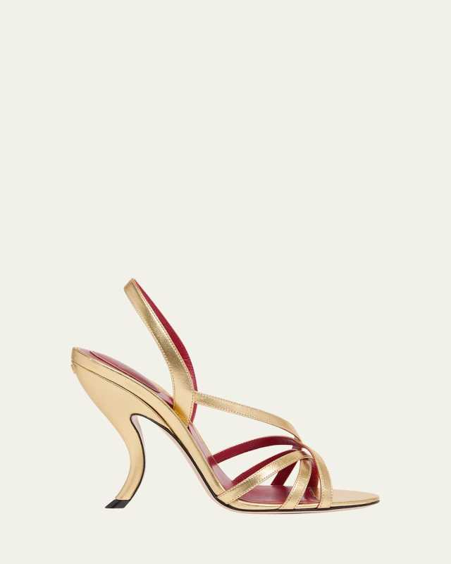 Fetishique Metallic Leather Sandals
